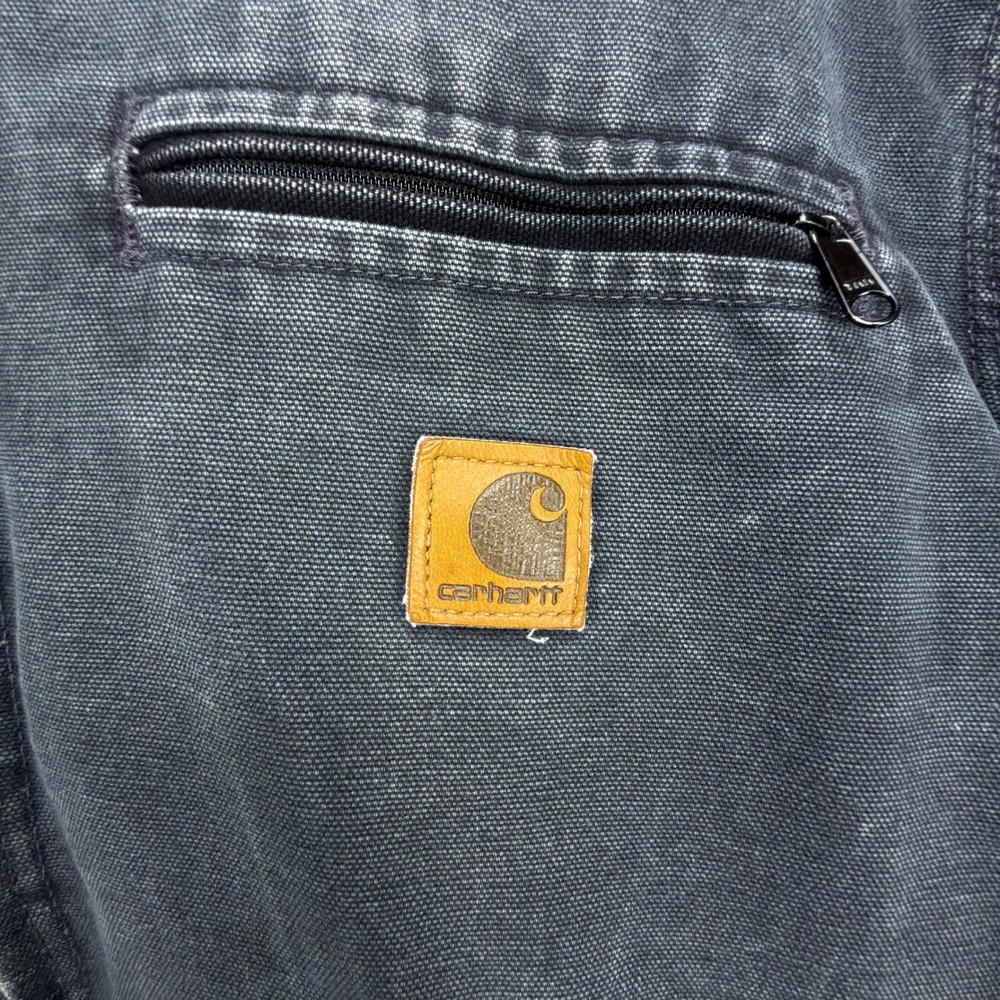 Carhartt Detroit Jacket Blanket Lined Mens Medium J97 PTL Petrol Gray - Picture 10 of 16
